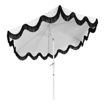 Collins 9 ft. Classic Cottage Tassel Market Patio Umbrella